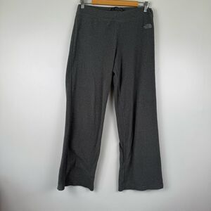 The North Face Lounge Pants Small Gray Polartec Drawstring Waist Straight Leg